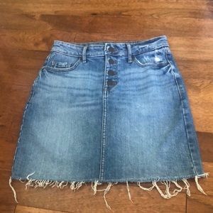 OLD NAVY jean distressed skirt